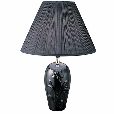 ESTALLAR 26 in. Iris Urn Shape Table Lamp, Black ES3096481